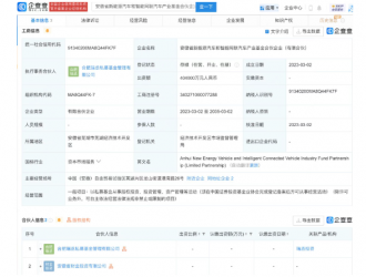 注冊資本40億！奇瑞投資設(shè)立新能源汽車和智能網(wǎng)聯(lián)汽車私募公司